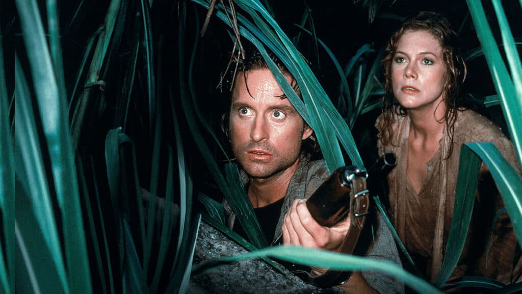 Romancing the Stone, Kathleen Turner, Michael Douglas