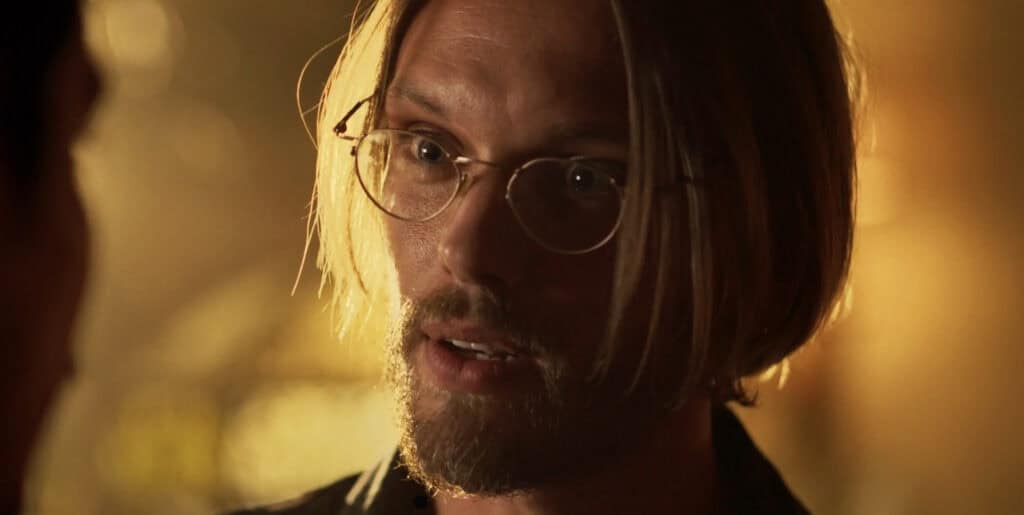 Jamie Campbell Bowers in Witchboard (2024).