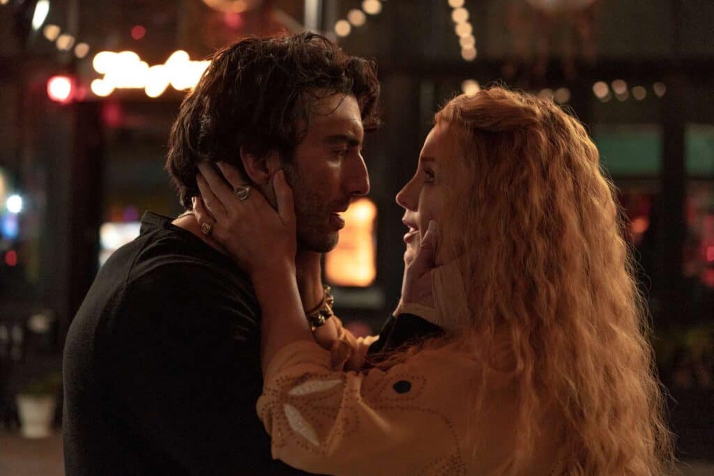 Justin Baldoni and Blake Lively in It Ends With Us (2024).